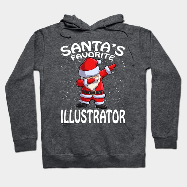 Santas Favorite Illustrator Christmas Hoodie by intelus